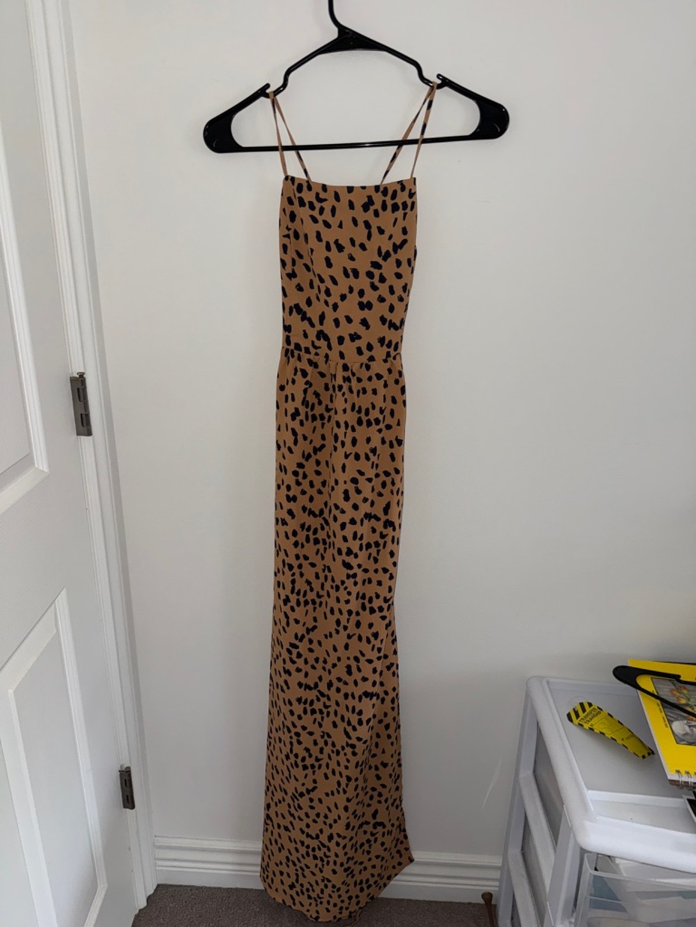 Vine & Love Spaghetti Strap Cheetah Maxi Dress